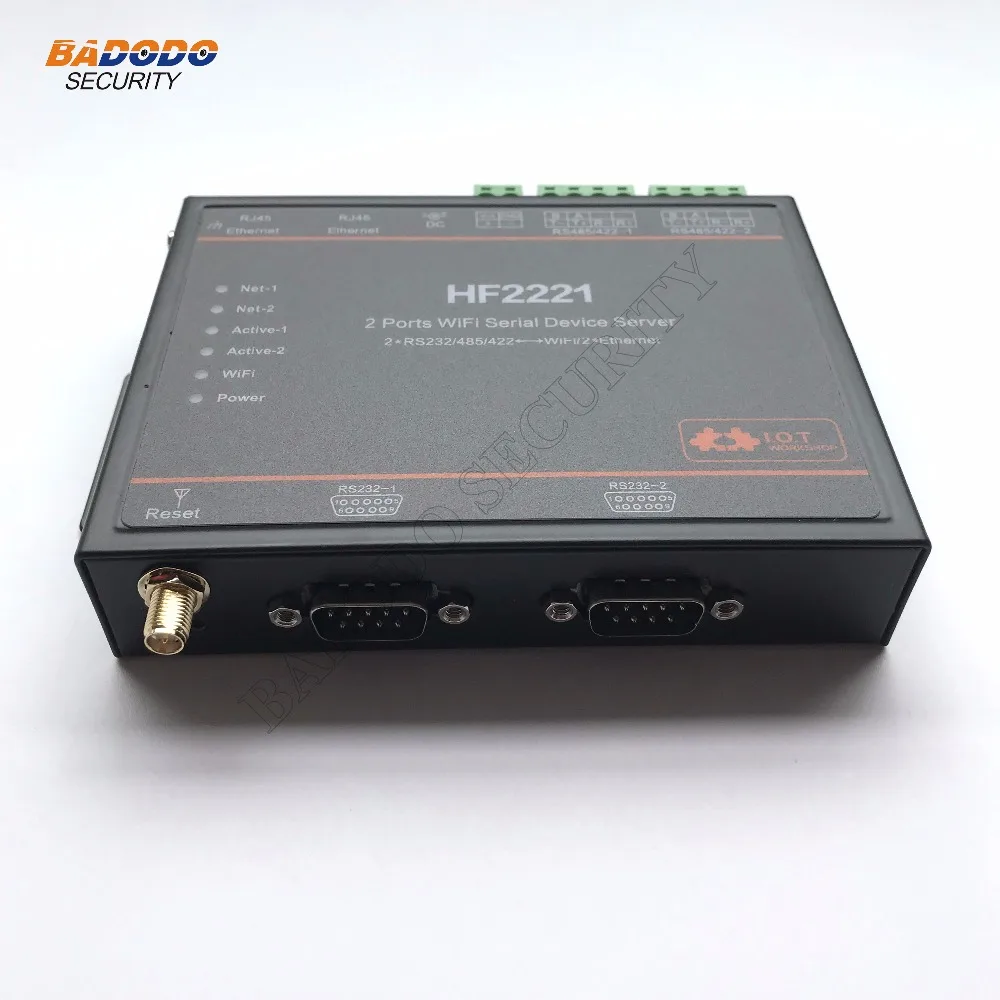 Промышленный двухпоследовательный Порт сервера RS232/485/422 для Wi Fi Ethernet HF2221