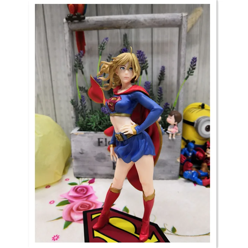 Горячая Аниме Фигурка 21 см DC Comics bisuhujo статуя Супергерл возвращается мультяшная игрушка фигурка Коллекция Модель Кукла Подарки