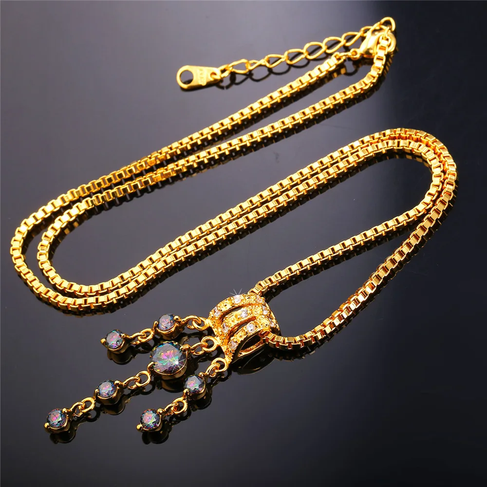U7 Циркон Ожерелья И Подвески Для Женщин Ювелирные Изделия На Шею Женские Оптом P782