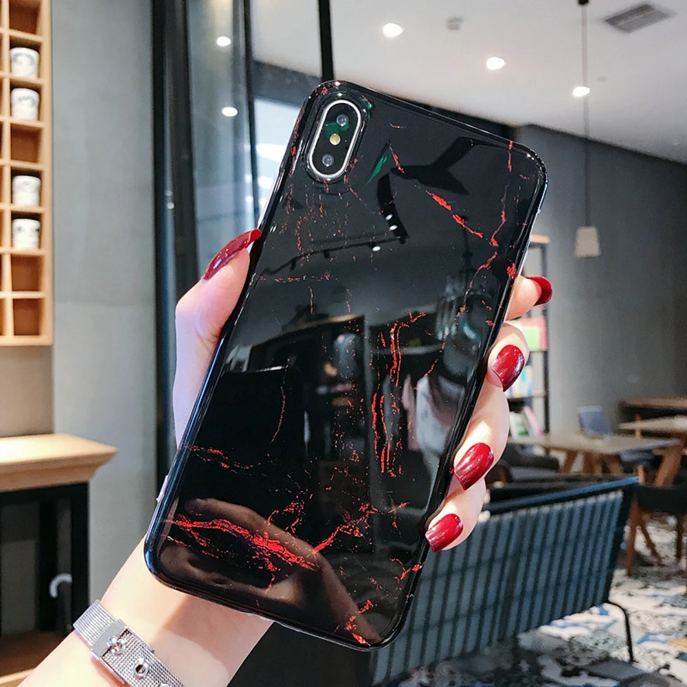 Мраморный чехол для Coque iphone 11 Pro Max 7 XS MAX чехол из мягкого ТПУ задняя крышка для iphone 6 6S 7 8 Plus iphone X XR чехол