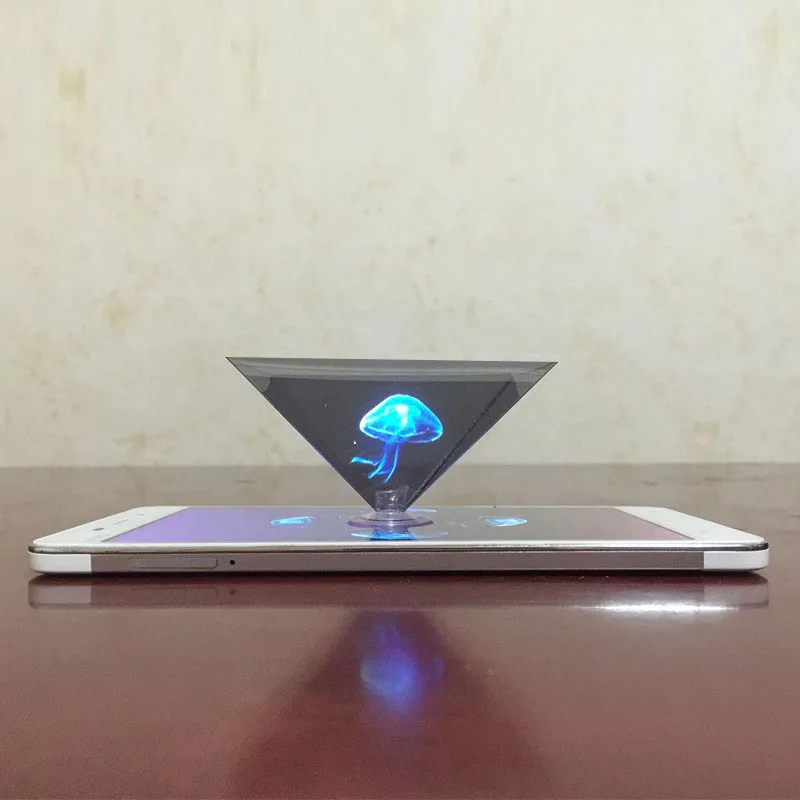 

3D Hologram Pyramid Display Projector Video Stand Universal Mini Durable Portable Projectors For Smart Mobile Phone