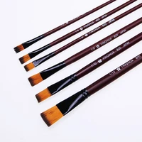 6 pcsset new different size artist nylon hair paint brush watercolor acrylic oil painting brushes drawing art supplies