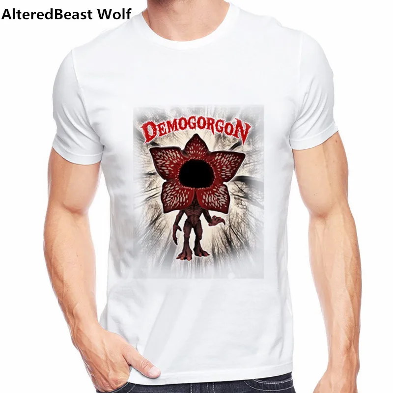 Stranger things demogorgon t shirt 2018 hip hop t-shirt men O-neck eleven mens tee shirts high qualty tshirt upside down | Мужская