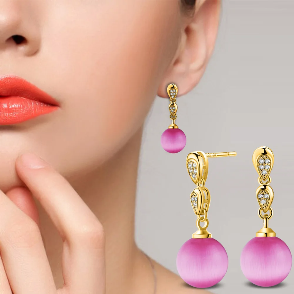Трендовые 4 цвета романтические геометрические Эффектные серьги для женщин