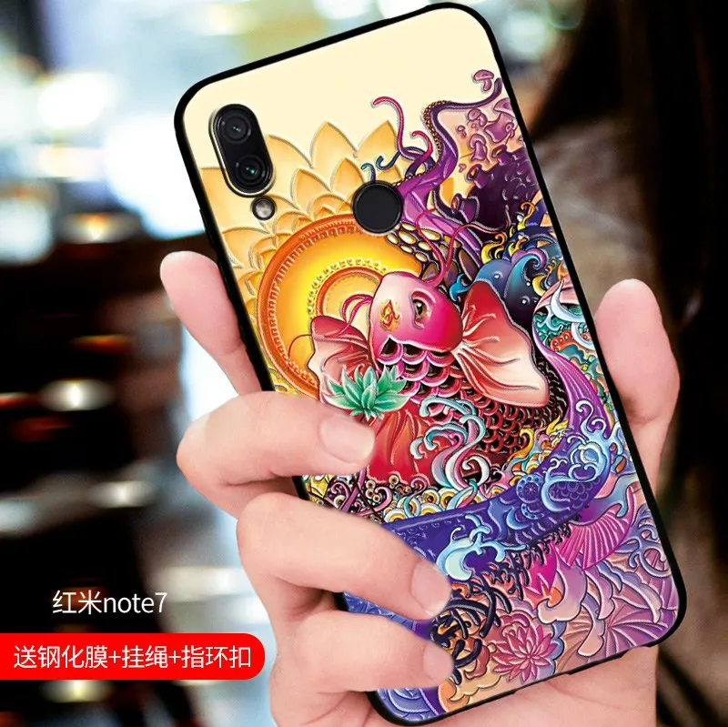 Китайский Sayings Yu Yue Longmen Carps Jumping Dragon Gate Arts чехол для телефона Xiaomi Redmi note 7 note7 note7pro