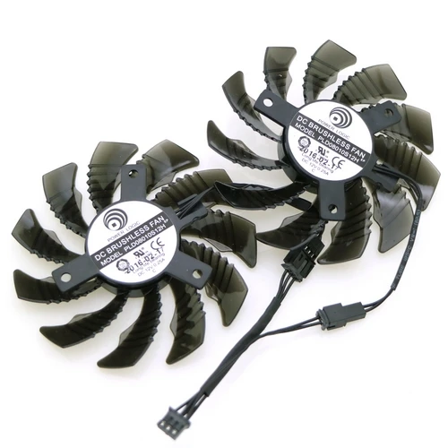 2Pin 3Pin Pair PLD08010S12H 12 В 0.25A 75 мм 3Pin VGA вентилятор для Gigabyte GV-N960O Вентилятор Охлаждения видеокарты - Цвет лезвия: 2Pin 3Pin Pair
