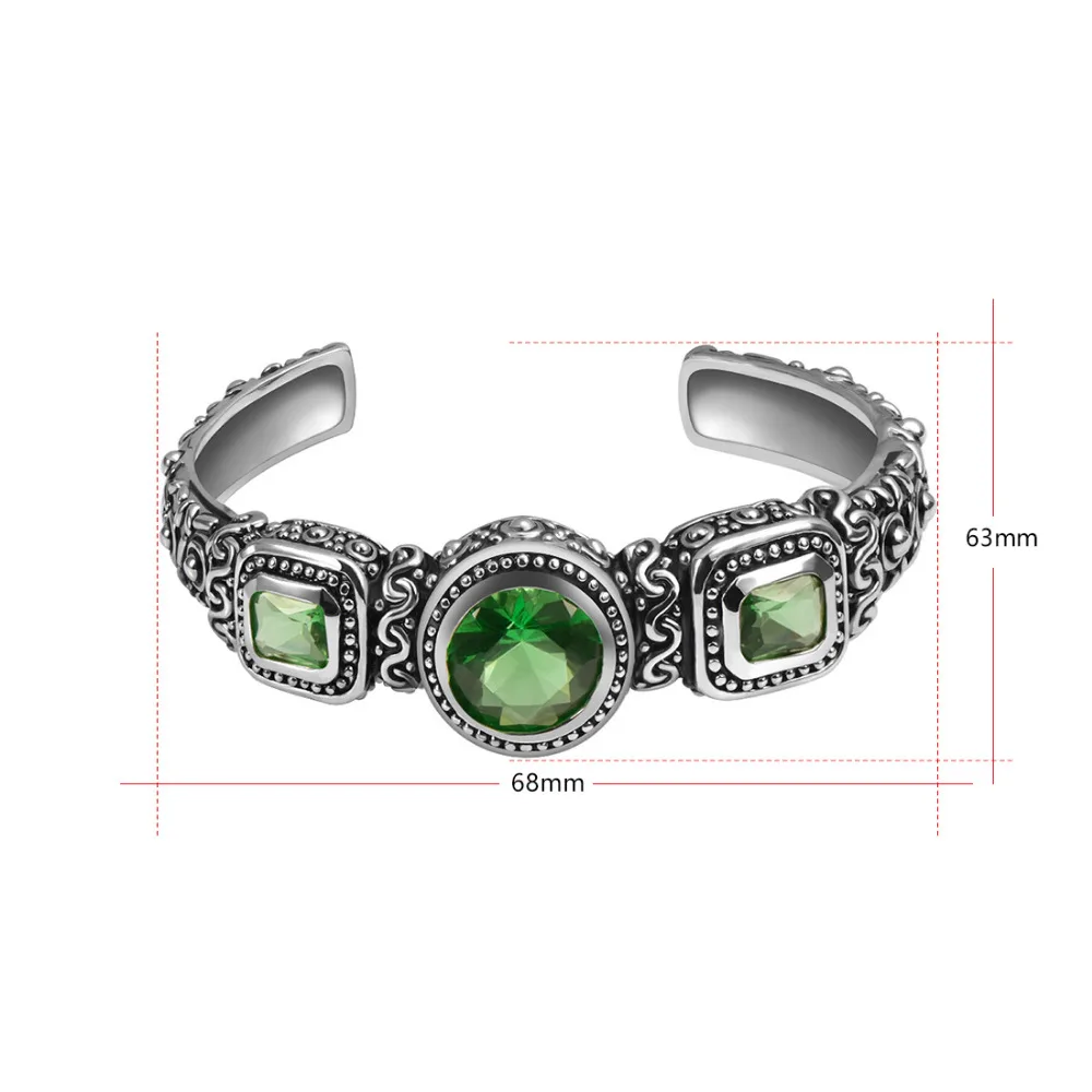 Created Emerald 925 Sterling Silver Fashion Beautiful Jewelry Bracelet P319 | Украшения и аксессуары