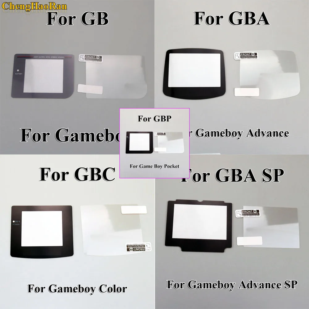 

1set Plastic Screen with LCD Screen Protector Protective Film for Gameboy Color for GBA GBA SP GBC GB GBP for GBM Console