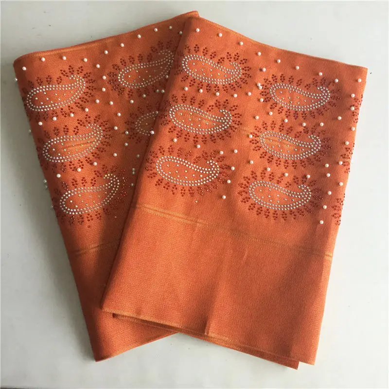 5(2pcs) Нигерийская Высокая мода Aso OKE с полными камнями нигерийские женские головные уборы Aso OKE цвета фуксии Aso Ooke тюрбан 30 - Цвет: 5(2pcs)