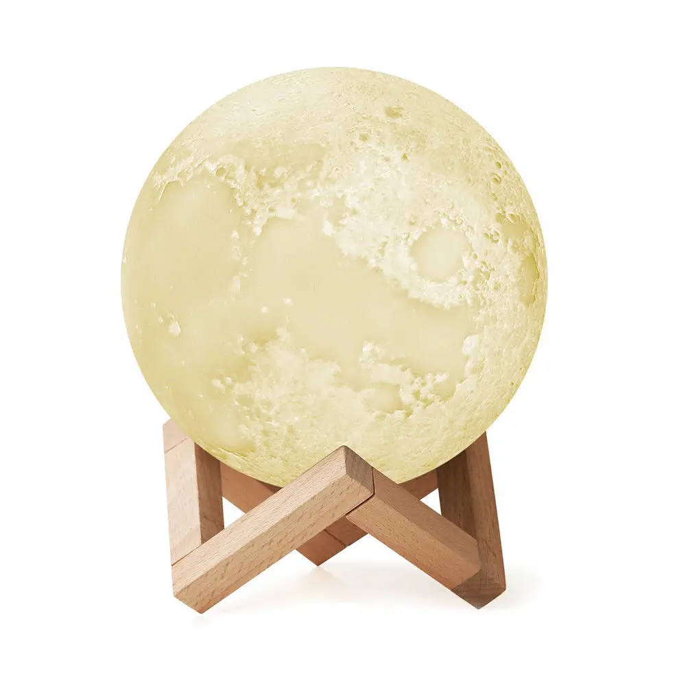 3D Moon Lamp with Touch Control Printing LED Night Light Two Color Adjustable Brightness&USB Recharge nightlight Home Dec | Освещение