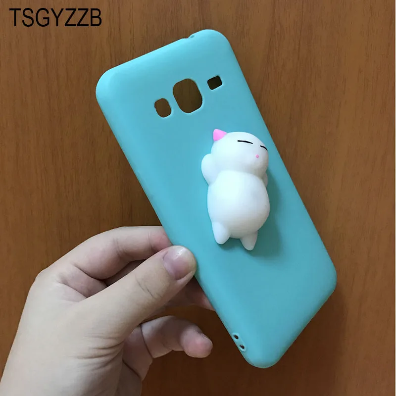Мягкий чехол из ТПУ с медленно восстанавливающим форму котом для Samsung Galaxy J3 2016 J310