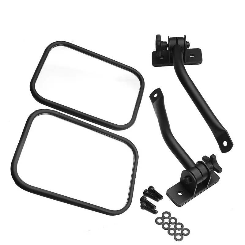Прямоугольные зеркала боковые для Jeep Wrangler JK CJ YJ TJ 07 17 устойчивые к тряске дорожные