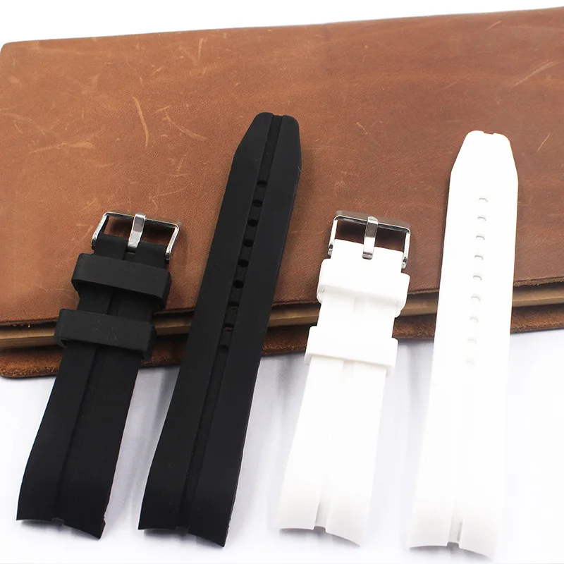 Аксессуары для часов 22 мм силиконовый ремешок изогнутый интерфейс мужчин и
