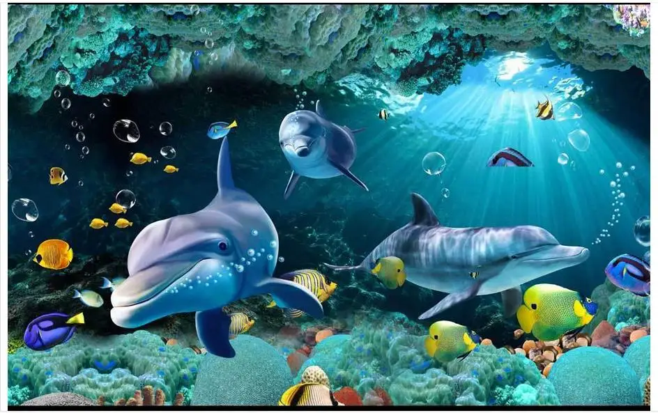 3D настенные фрески фотообои на заказ настенная бумага с подводной лодкой