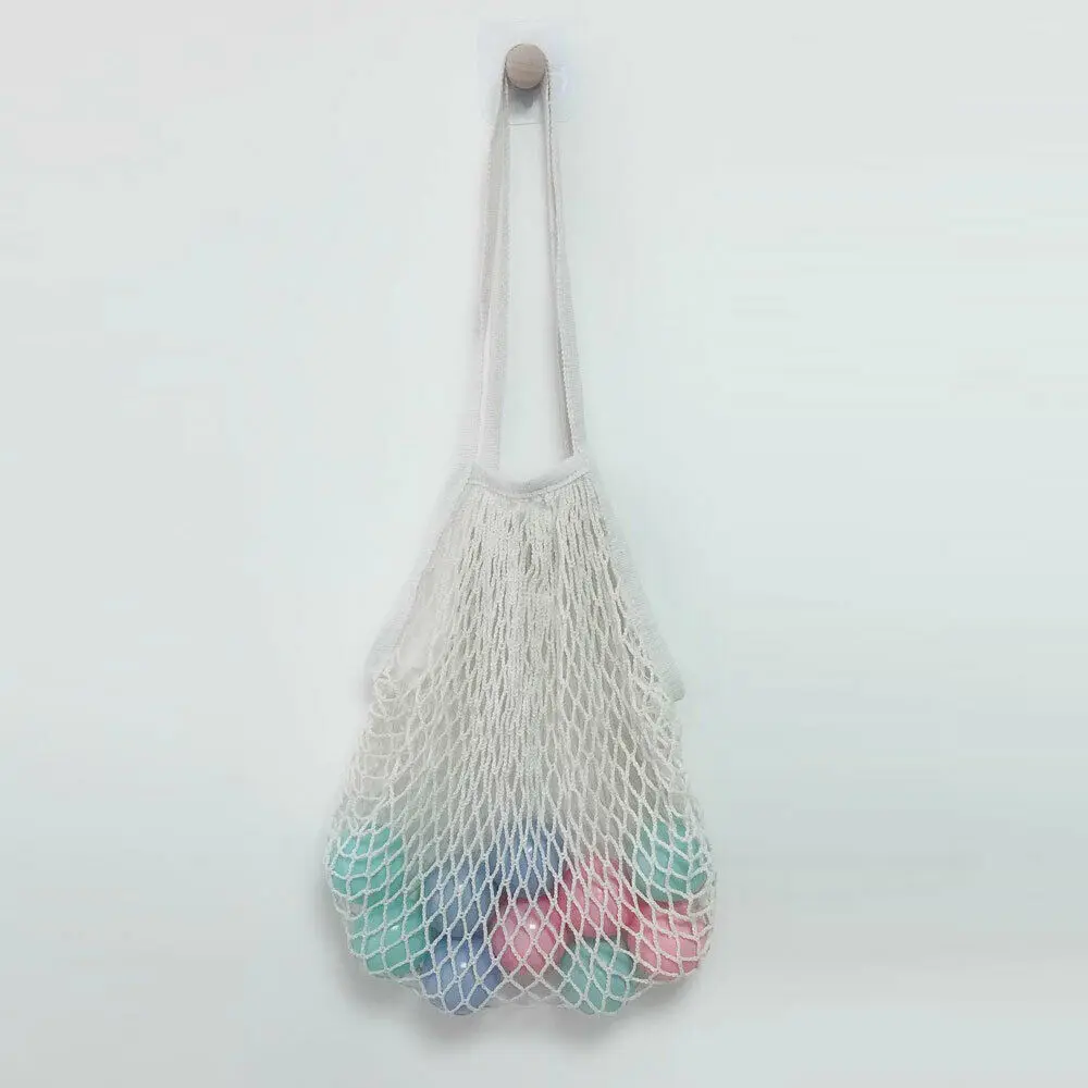 Mesh Organic Cotton String Shopping Bag Reusable Fruit Tote Supermarket Grocery Shopper Net Woven Bags | Дом и сад