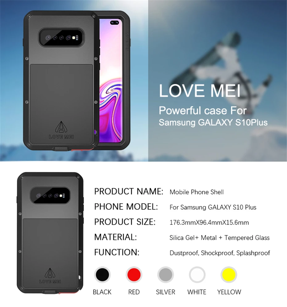 Металл Броня чехол для samsung Galaxy S10 S10E мощный открытый брызг пыле противоударный чехол для телефона для samsung S10 плюс