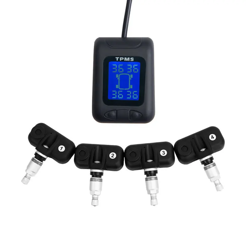 Система контроля давления в шинах Автомобильная TPMS с 4 внутренними датчиками