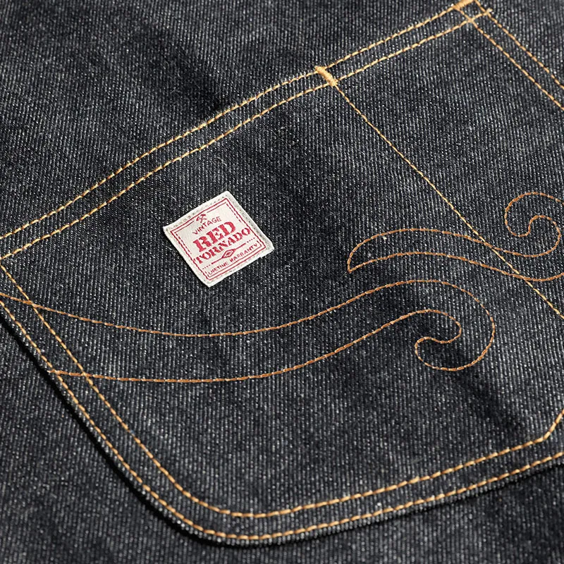 Индиго selvage немытая ручная работа качество сырой джинсовой куртки