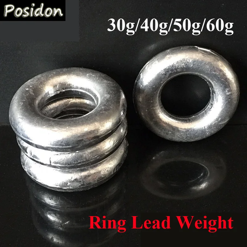 Рыболовные свинцовые грузила Posidon круглые рыболовные 5 шт./пакет 30 г/40 г/50 г/60 г для