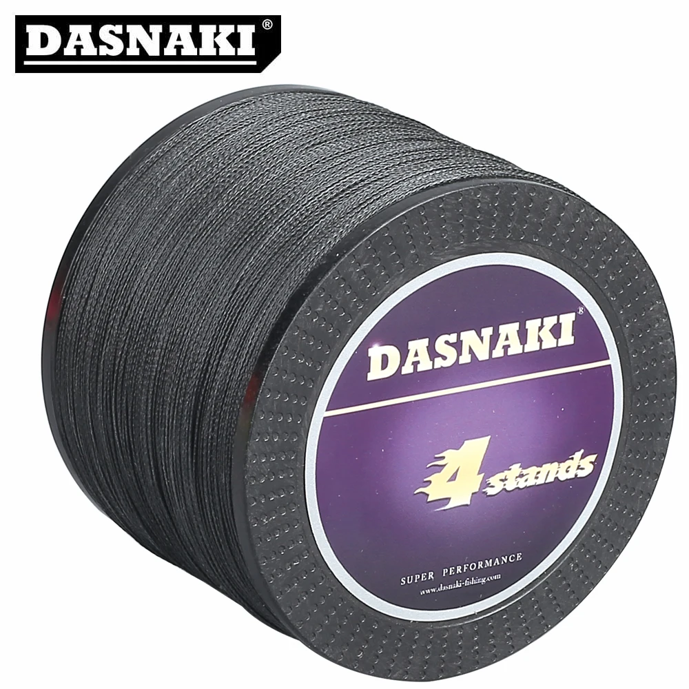 DASNAKI 500 м 12 100LB 4 нити PE плетеная супер Летающая леска 6 цветов на выбор