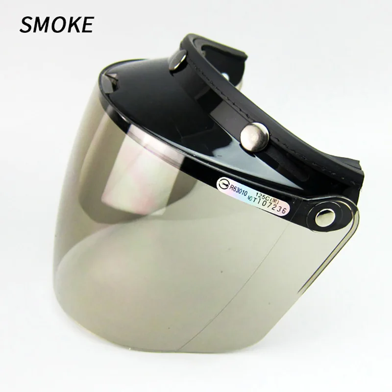 VECCHIO SMOKE VECCHIO 3 оснастки Универсальный Открытый Флип вверх солнцезащитный козырек стекло открытое лицо helemt очки capacete casco Винтаж ретро мотоцикл - Цвет: VECCHIO SMOKE