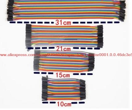 

5PCS 40P color DuPont line, female to female, male to male, male to female, 40 lines 10CM / 15CM / 21CM / 30CM / 40CM sensor
