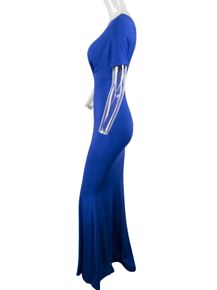 Women Maxi Dress Sexy Deep V-neck Off Shoulder Party Celebrate Sexy Evening Dating Night Out Dancing Long Package Hip Robe Tunic