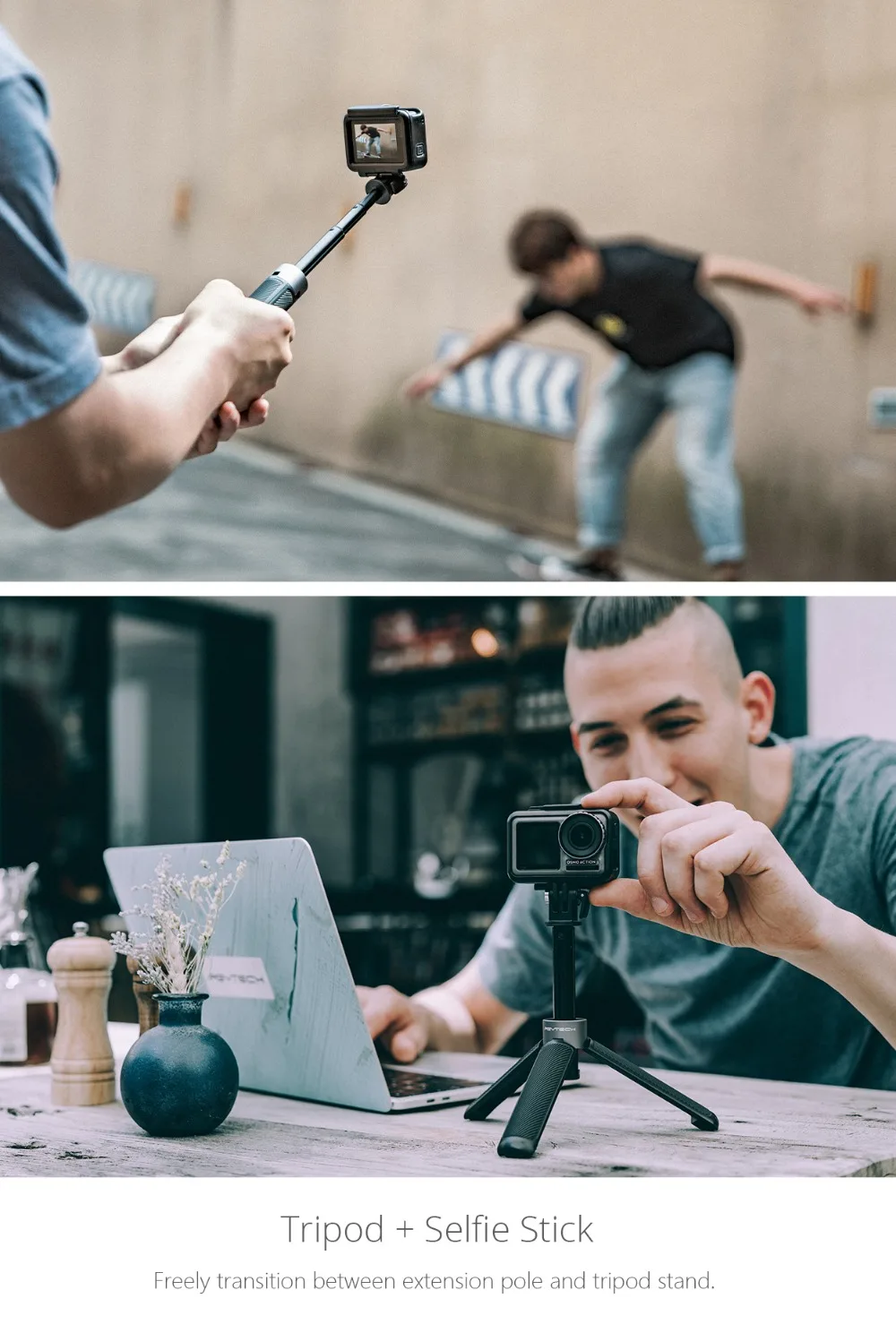 PGYTECH DJI OSMO действие удлинитель штатив мини селфи палка для Gopro/DJI Osmo аксессуары