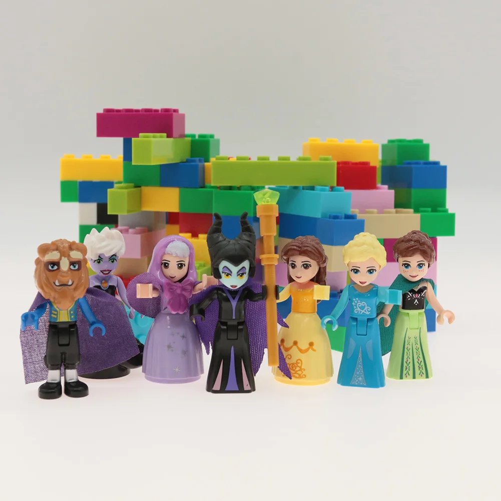 Сказочная принцесса город серия Золушка белый снег кукла Анна Playmobil Строительные блоки Друзья игрушки кирпичи для детей девочек