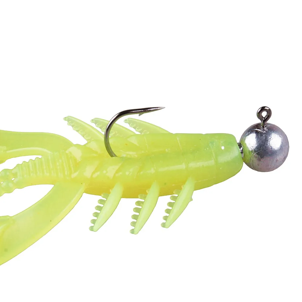 Smart 5Pcs Soft Fishing Lure 96mm/4inch 6.87g Shrimp Baits Isca Artificial Bass Carp Silicone Wobblers Leurre | Спорт и развлечения