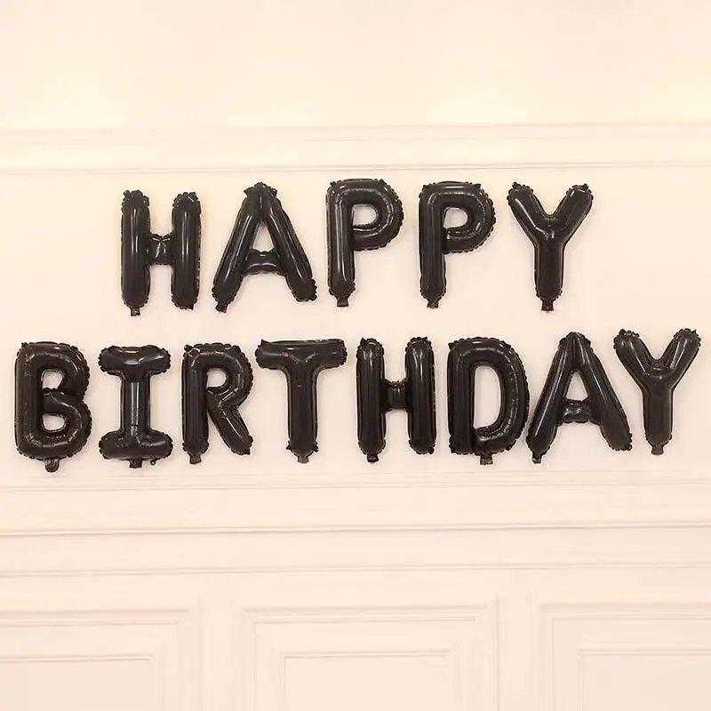 Letter balloon 1 16 дюймов буквы фольгированные шары «С Днем Рождения» Happy День рождения украшения Детские воздушные шарики с алфавитом Baby Shower поставки - Цвет: Letter balloon 1