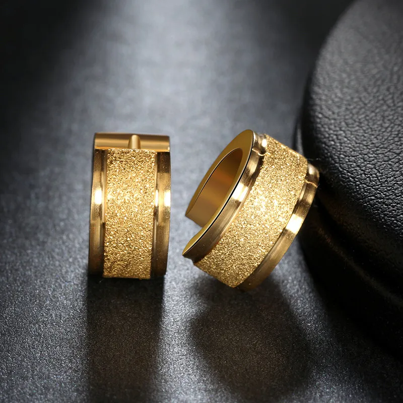 Женские серьги-кольца из нержавеющей стали золотого цвета | Украшения и