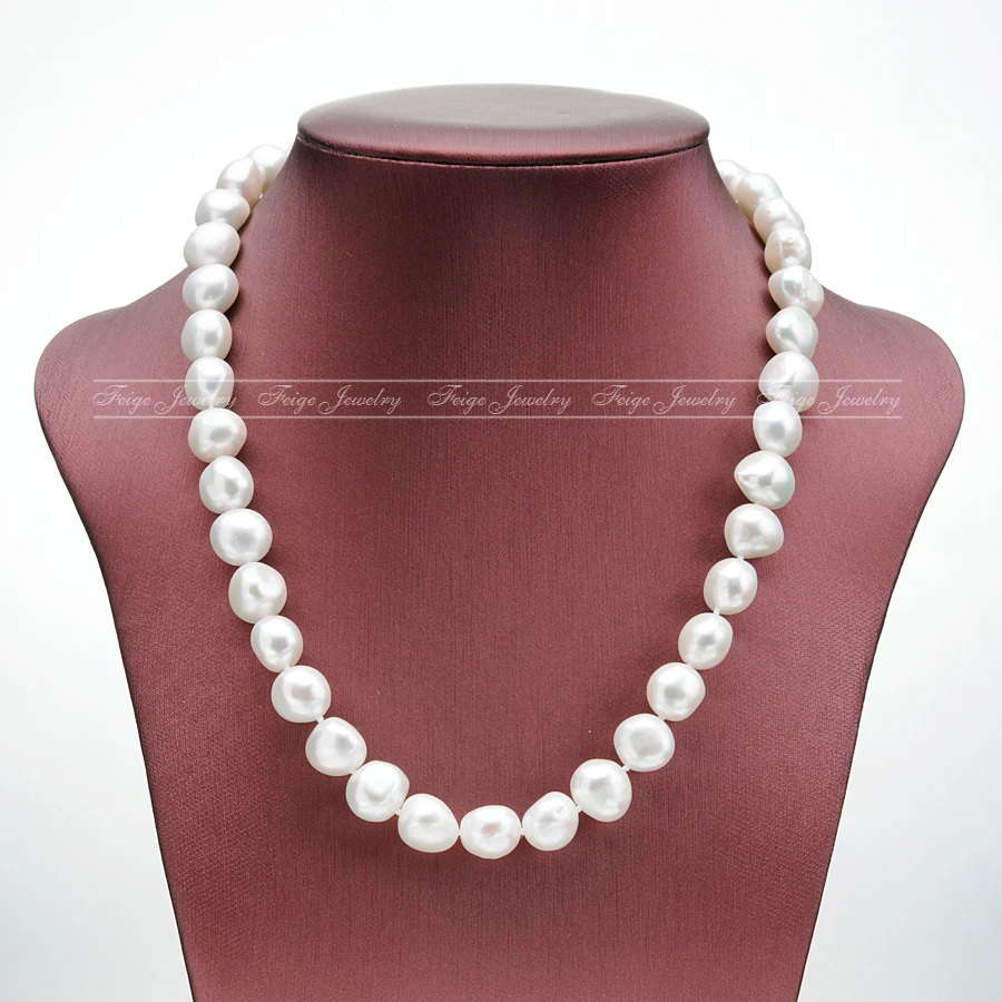 ????? Feigeブランド明るい真珠ネックレス10-11ミリメートルナチュラル養殖真珠のネックレス真珠ジュエリー淡水真珠の結婚式ギフト