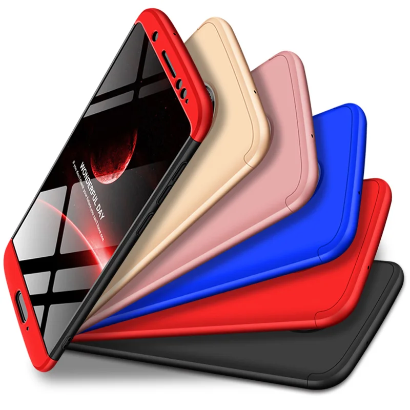 

360 Degree Full Protection Hard Case For Motorola MOTO G6 Back Cover shockproof case For MOTO G6 Full case + glass film MOTOG6