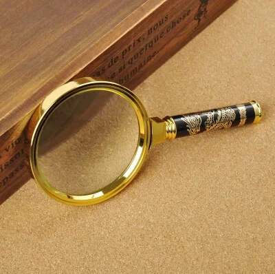 8X 90 мм элегантная упаковка ручная Лупа с металлическим хвостовиком дизайн