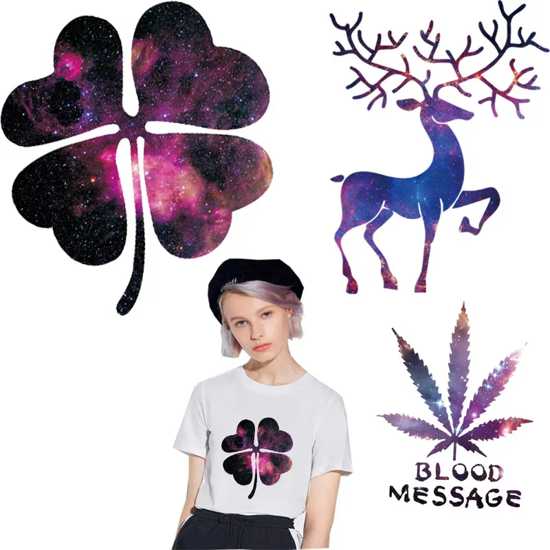 Японский в стиле Харадзюку с цветочным рисунком олень лист патчи для Глажка