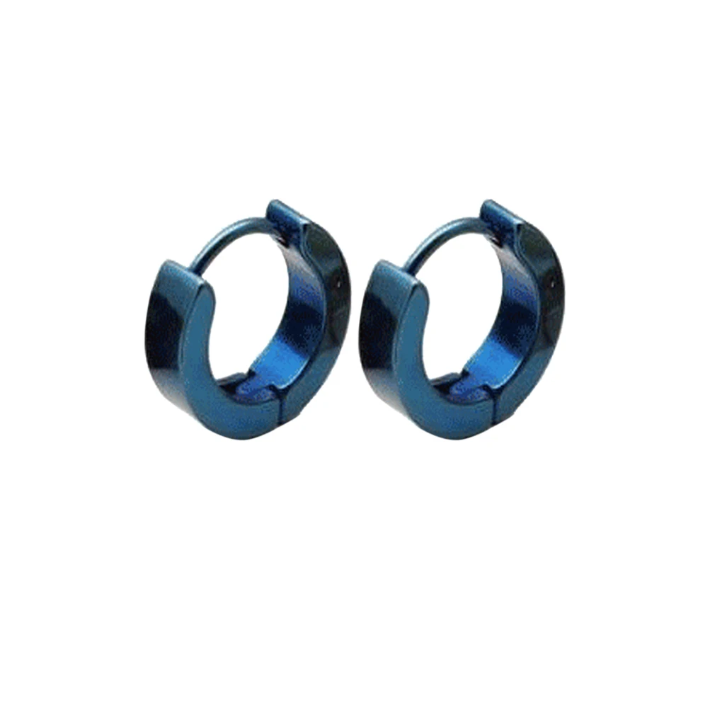 Крутые серьги из нержавеющей стали черные синие золотые гвоздики для