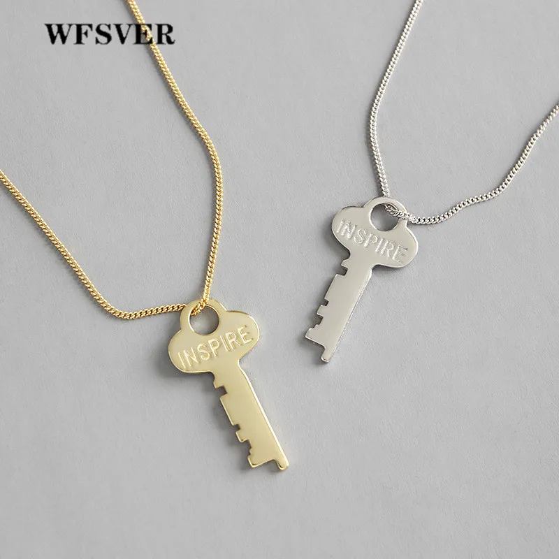 WFSVER 925 серебро золото/серебро Цвет брелок для ключей ожерелье женщин