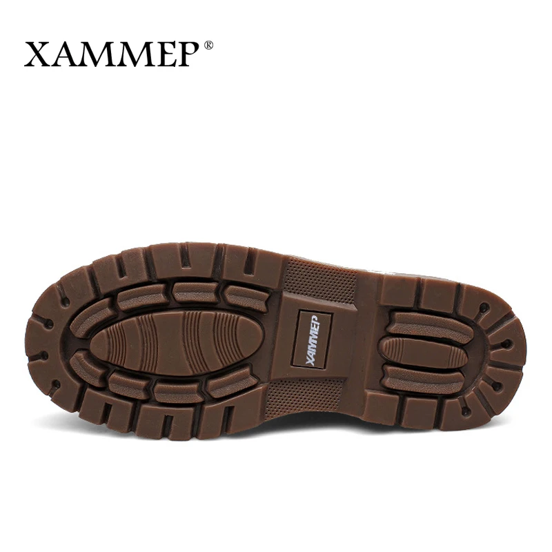 Мужские ботинки из натуральной кожи Xammep брендовая Повседневная зимняя обувь