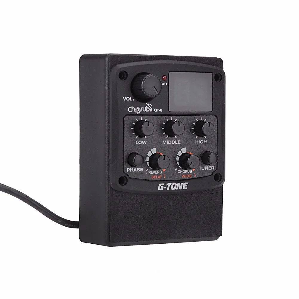 Акустическая гитара Cherub GT 6 G Tone Preamp Piezo Pickup LCD тюнер с обратной