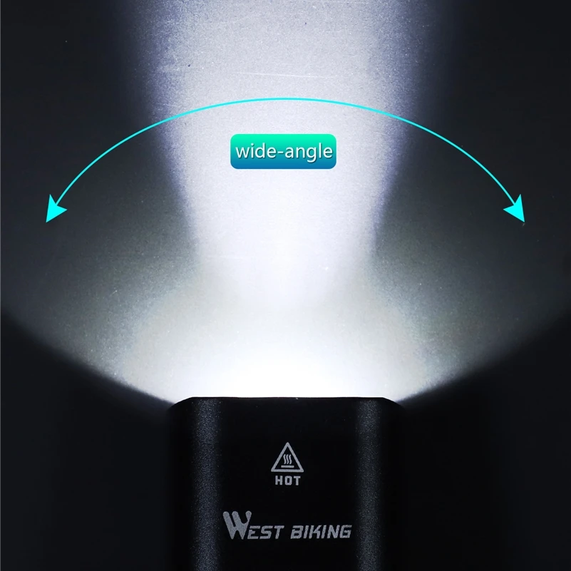 WEST BIKING, 18650 мА/ч, велосипедный передний задний светильник, набор, USB Перезаряжаемый фонарь, светильник-вспышка, велосипедный водонепроницаемый алюминиевый велосипедный фонарь