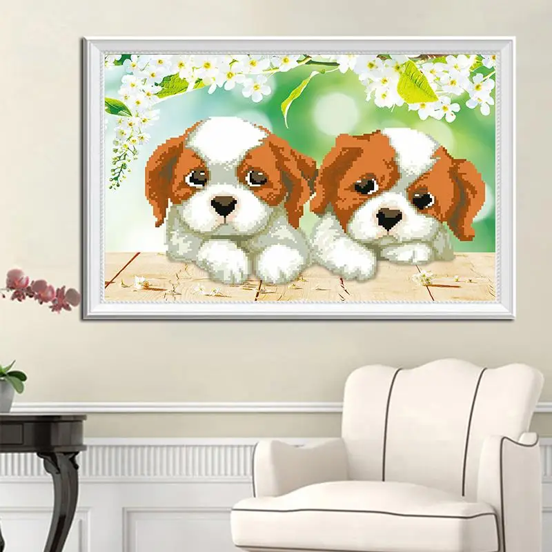 5D DIY Алмазная вышивка собака животное картина мультфильм горный хрусталь