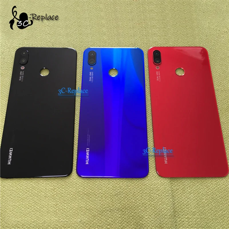Оригинальный Для Huawei P Smart + ( Plus) из искусственной кожи для Nova 3i INE LX1 / L21 LX2 задняя