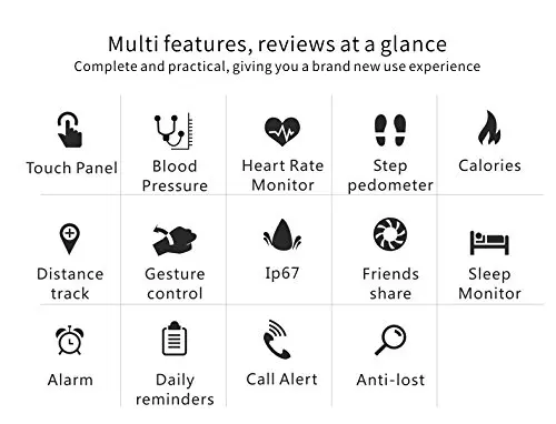 Activity Tracker QS 80 Bluetooth Band OLED Heart Rate Smart Bracelet Ios Android | Электроника