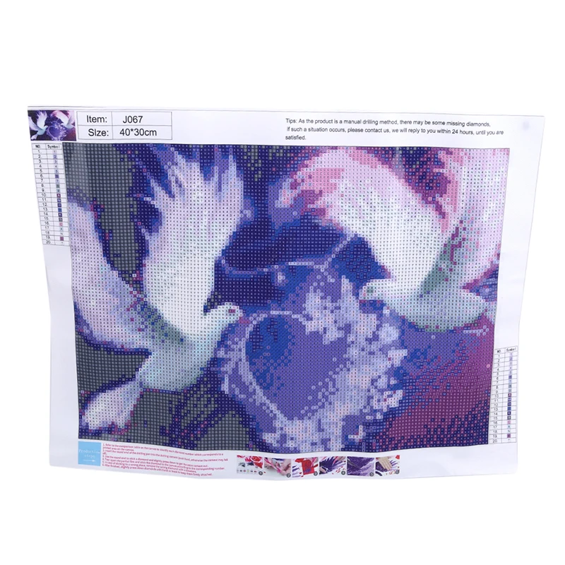 3D живопись штукатурка вышивка крестиком пара птица спальня гостиная