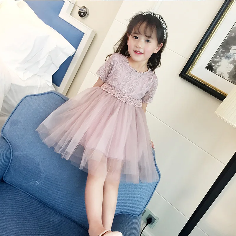 Высокое Качество 2017 Летние Дети О Образным Вырезом С Коротким Рукавом