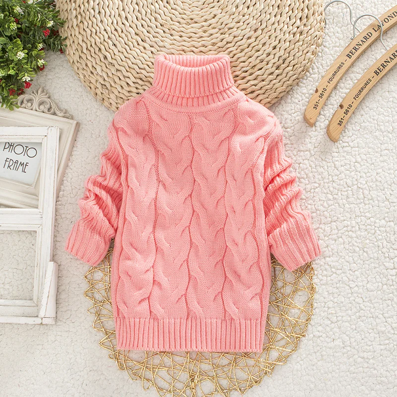Autumn Winter Children's Sweater 7 Colors Children Turtleneck Kids Pure Color For 2-7 Years 24hours shippment | Детская одежда и