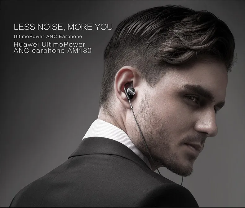huawei активный шумоподавление наушники AM180 гарнитура HiFi с пультом дистанционного управления и микрофоном для телефонов huawei