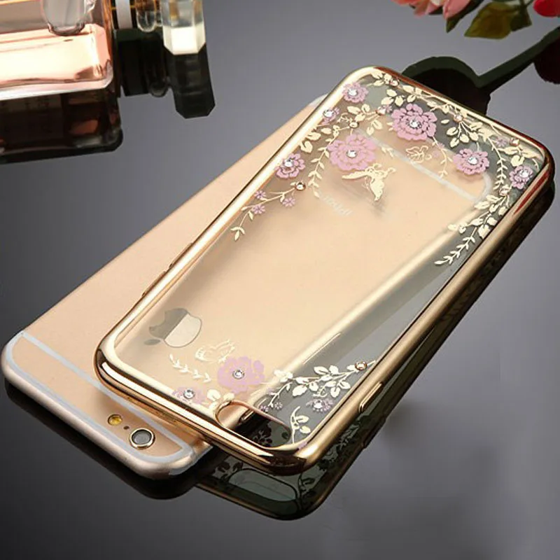 YUETUO i rose розовый Мягкий Роскошный чехол для телефона apple iphone 6 s прозрачный девочек