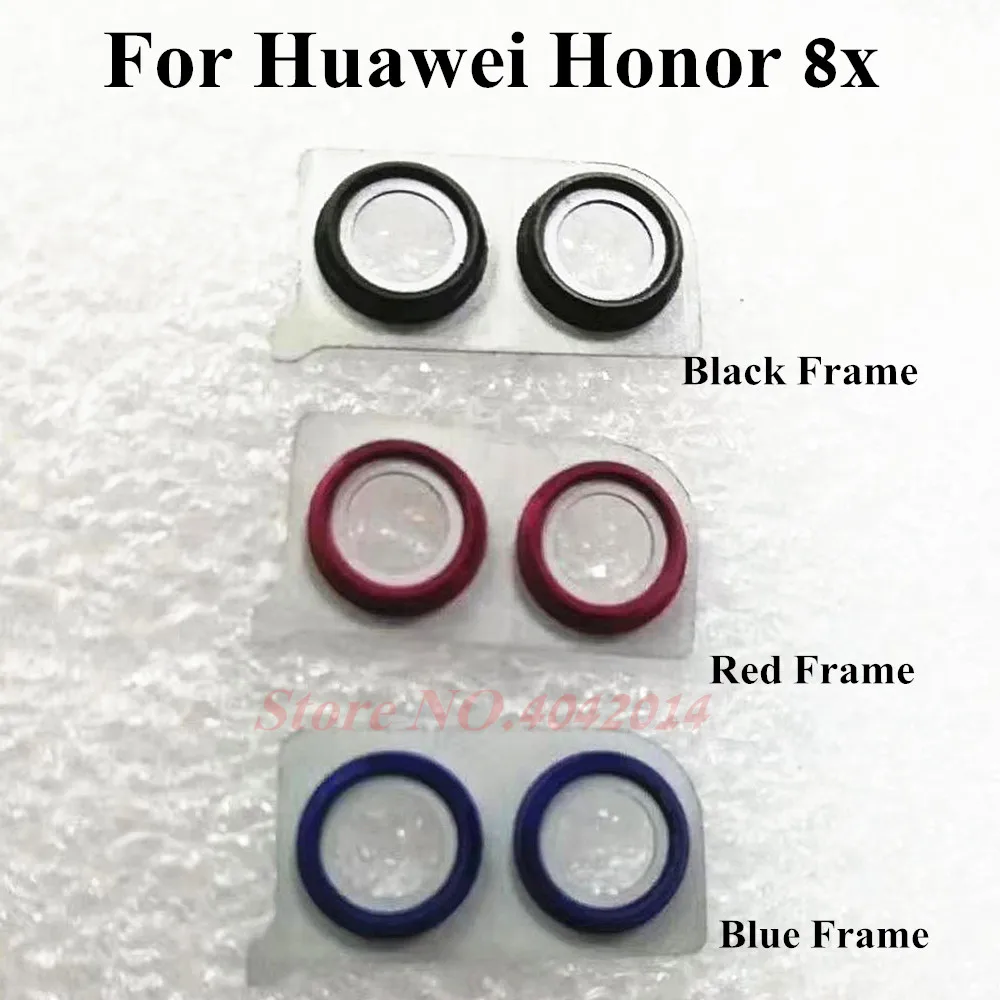 2 шт. оригинальная задняя камера, стеклянная крышка объектива для huawei Honor 8X, рамка для объектива, запасные части для ремонта